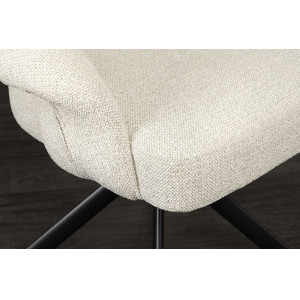 BELLAGIO modern forgatható étkezőszék- beige/fekete