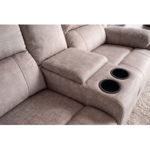 HOLLYWOOD kétszemélyes mozifotel relax funkcióval - 185cm - pezsgőbeige