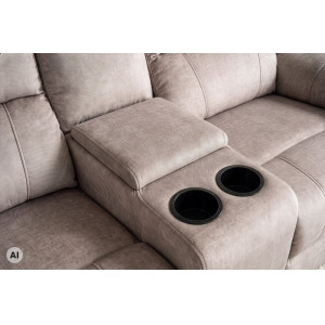 HOLLYWOOD kétszemélyes mozifotel relax funkcióval - 185cm - pezsgőbeige