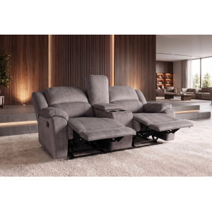 HOLLYWOOD kétszemélyes mozifotel relax funkcióval - 185cm -  szürke