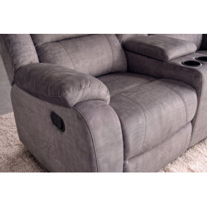 HOLLYWOOD kétszemélyes mozifotel relax funkcióval - 185cm -  szürke