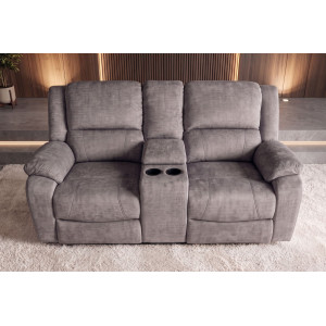 HOLLYWOOD kétszemélyes mozifotel relax funkcióval - 185cm -  szürke
