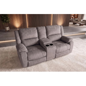 HOLLYWOOD kétszemélyes mozifotel relax funkcióval - 185cm -  szürke