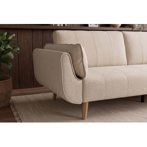 DIVANI modern kanapéágy - 220cm - greige