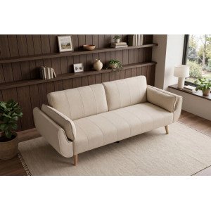 DIVANI modern kanapéágy - 220cm - greige
