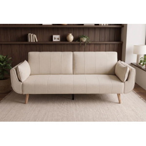DIVANI modern kanapéágy - 220cm - greige INVICTA