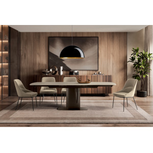 MONTELLO bővíthető kerámia étkezőasztal - elefántcsont - 160–245 cm Bővíthető étkezőasztal