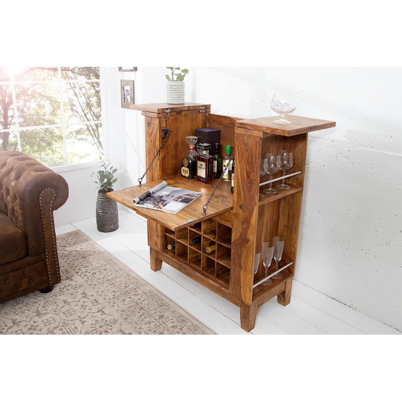 MAKASSAR NATUR tömör rózsafa bárszekrény