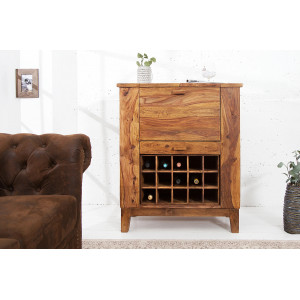 MAKASSAR NATUR tömör rózsafa bárszekrény