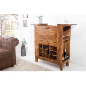 MAKASSAR NATUR tömör rózsafa bárszekrény