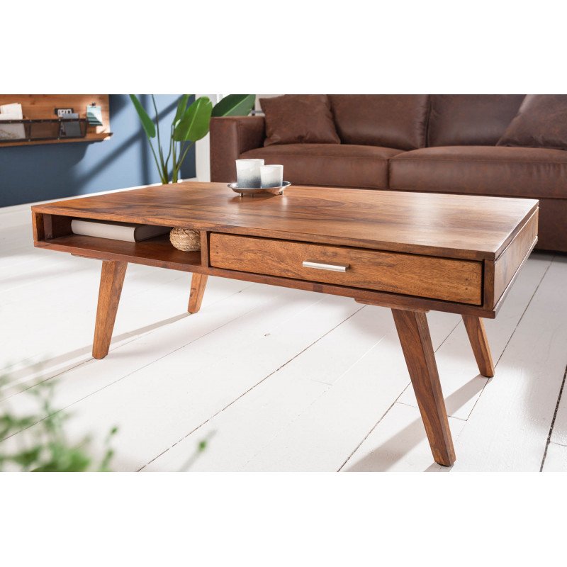 MALMÖ tömör rózsafa dohányzóasztal