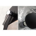 STUDIO S - design állólámpa - fekete / ezüst