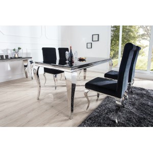 MODERN BAROCK design étkezőasztal -180cm - fekete