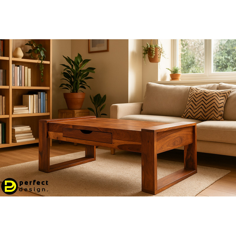 MARKANT tömör rózsafa dohányzóasztal