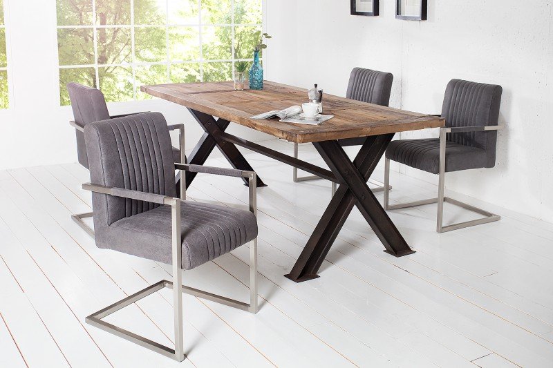 ASTON design szék - vintage szürke