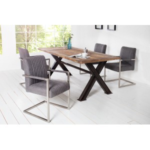 ASTON design szék - vintage szürke INVICTA