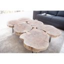 GOA II natur tömör akácfa dohányzóasztal