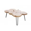 GOA II natur tömör akácfa dohányzóasztal