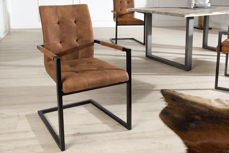 OXFORD karfás design szék - antik coffee