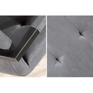 OXFORD karfás design szék - szürke