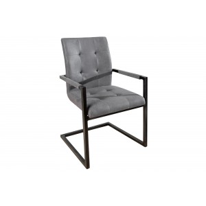 OXFORD karfás design szék - szürke