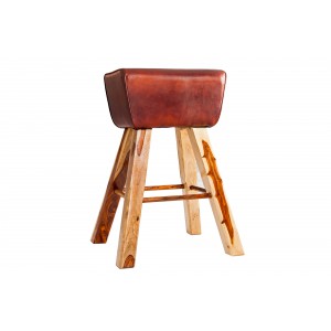 BOCK design bárszék- barna bőr