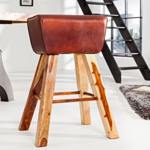 BOCK design bárszék- barna bőr
