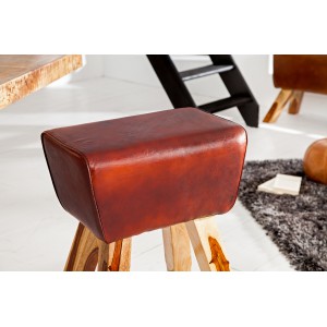 BOCK design bárszék- barna bőr
