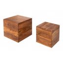 MAKASSAR rózsafa dohányzóasztal szett