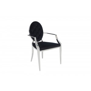 MODERN BAROCK karfás design szék - fekete