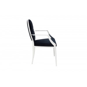 MODERN BAROCK karfás design szék - fekete