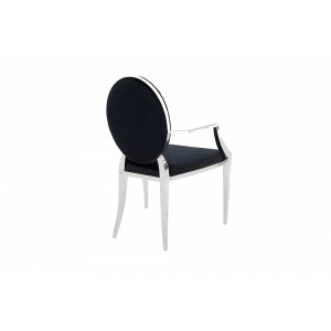 MODERN BAROCK karfás design szék - fekete