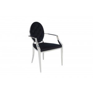 MODERN BAROCK karfás design szék - fekete