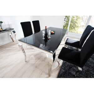 MODERN BAROCK design étkezőasztal - 200cm - fekete