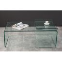 GHOST -II üveg dohányzóasztal szett