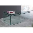 GHOST -II üveg dohányzóasztal szett