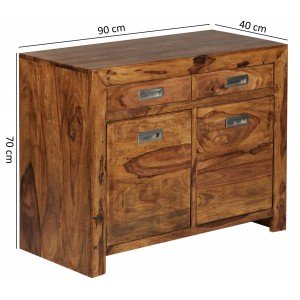 SWATI tömör rózsafa komód - 90 cm