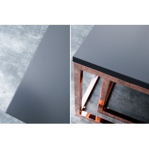 MASSIMA design dohányzóasztal szett - matt antracit/réz