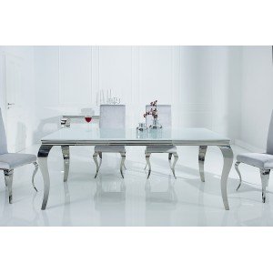 MODERN BAROCK design étkezőasztal -180cm - fehér Étkezőasztalok