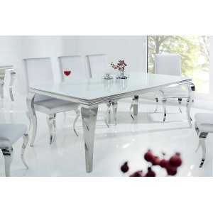 MODERN BAROCK design étkezőasztal -200cm - fehér