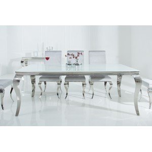 MODERN BAROCK design étkezőasztal -200cm - fehér Étkezőasztalok