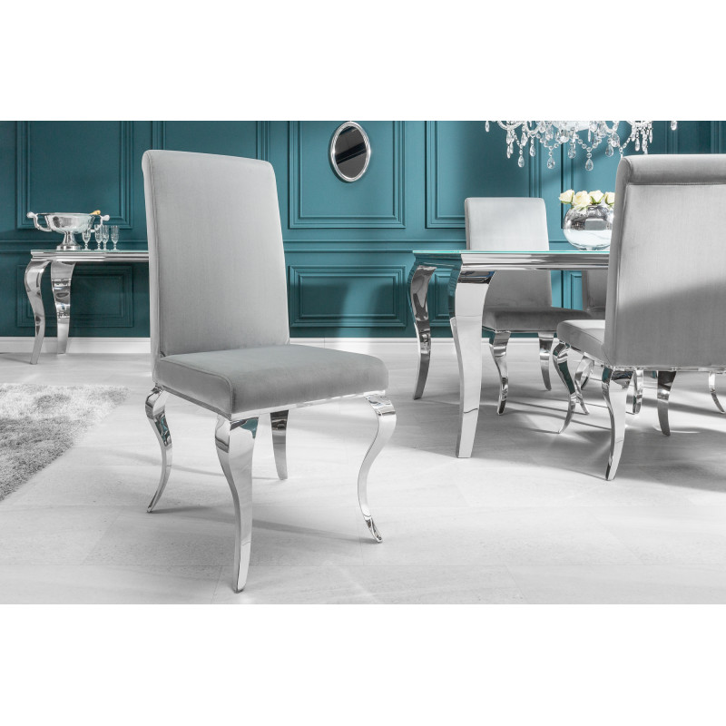 MODERN BAROCK design szék -ezüst