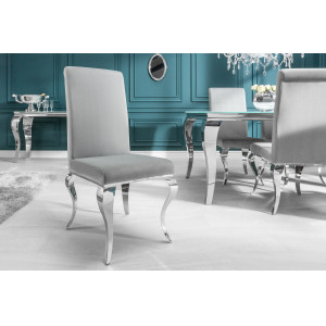 MODERN BAROCK design szék -ezüst INVICTA
