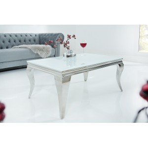 MODERN BAROCK design dohányzóasztal - ezüst Fém