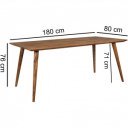 MOSAIQUE tömör rózsafa étkezőasztal