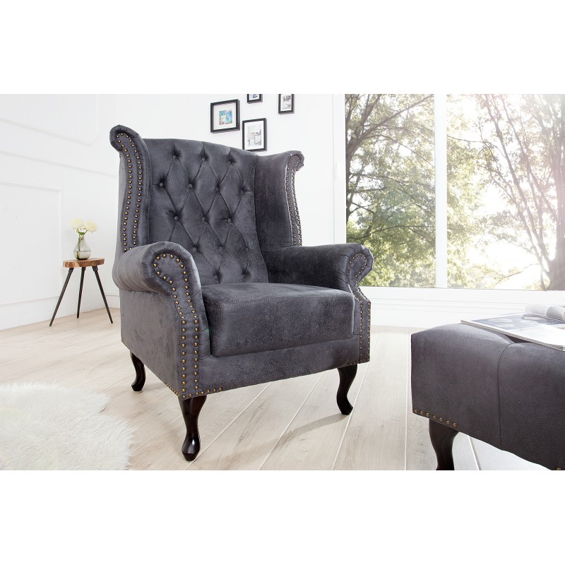 CHESTER design fotel - antik szürke