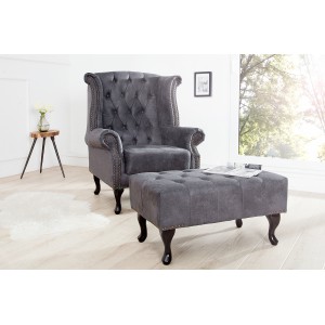 CHESTER design fotel - antik szürke