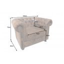 CHESTERFIELD luxus fotel - antik kávé