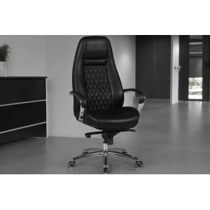 CONTINENTAL bőr irodai szék - fekete Irodai székek