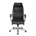 TORINO bőr irodai szék - fekete